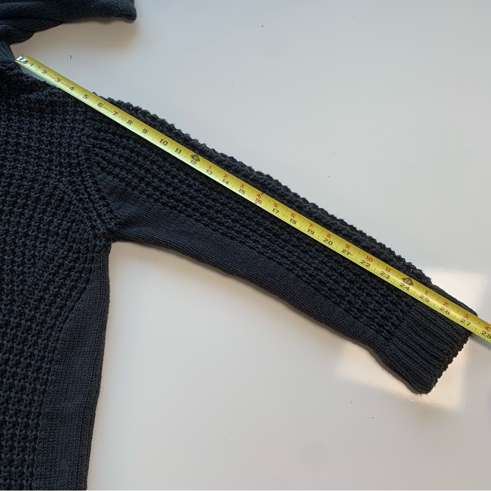 Trovata Black Hooded Knit Zip-Up Cardigan - Picture 7 of 11